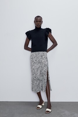 Zara Leopard Print Skirt S New