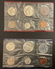 1962 P & D Uncirculated United States 10 Coin Mint Set Original Cello