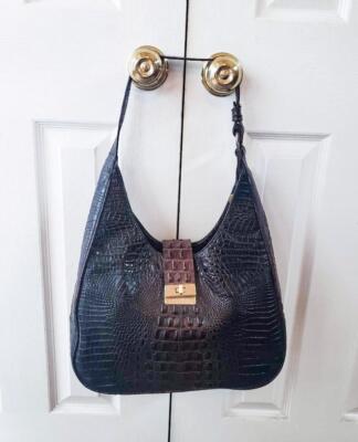 BRAHMIN MAGGIE COCOA MELBOURNE LEATHER SHOULDER