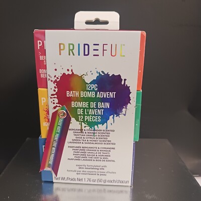 Bath Bomb 12 Pack Set,Brand New In Box Bath Bombs Prideful Rainbow 12 Pack