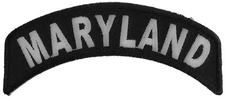 Maryland Patch Iron on State Rocker- 4x1.75 inch - P1447