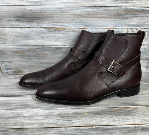 Botas de cuero con hebilla Ermenegildo Zegna para hombre hechas en Italia - Imagen 18 de 24