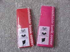 Lot of 2! Standard Stretchable Book Cover Protects Books Red (616-545)