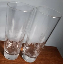 Courvoisier 6" Tall  Etched Barware Tumbler Glass
