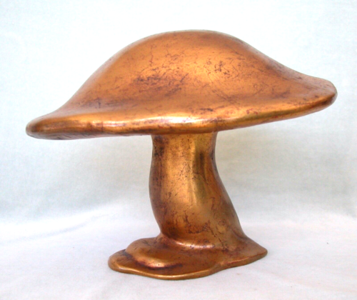 Vintage, rare Freeman McFarlin Ceramic Gold Mushroom - large 10" wide NO DAMAGE - Afbeelding 1 van 12