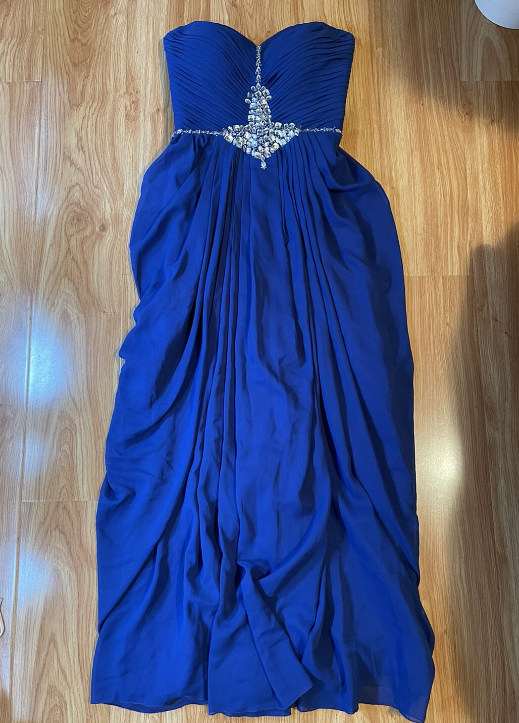 JJs House Strapless Royal Blue Prom Dress With Jewel … Gem