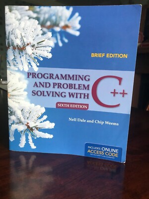Dale/Weems Programming and Problem Solving with C++, 6th Edition, w/Access Code