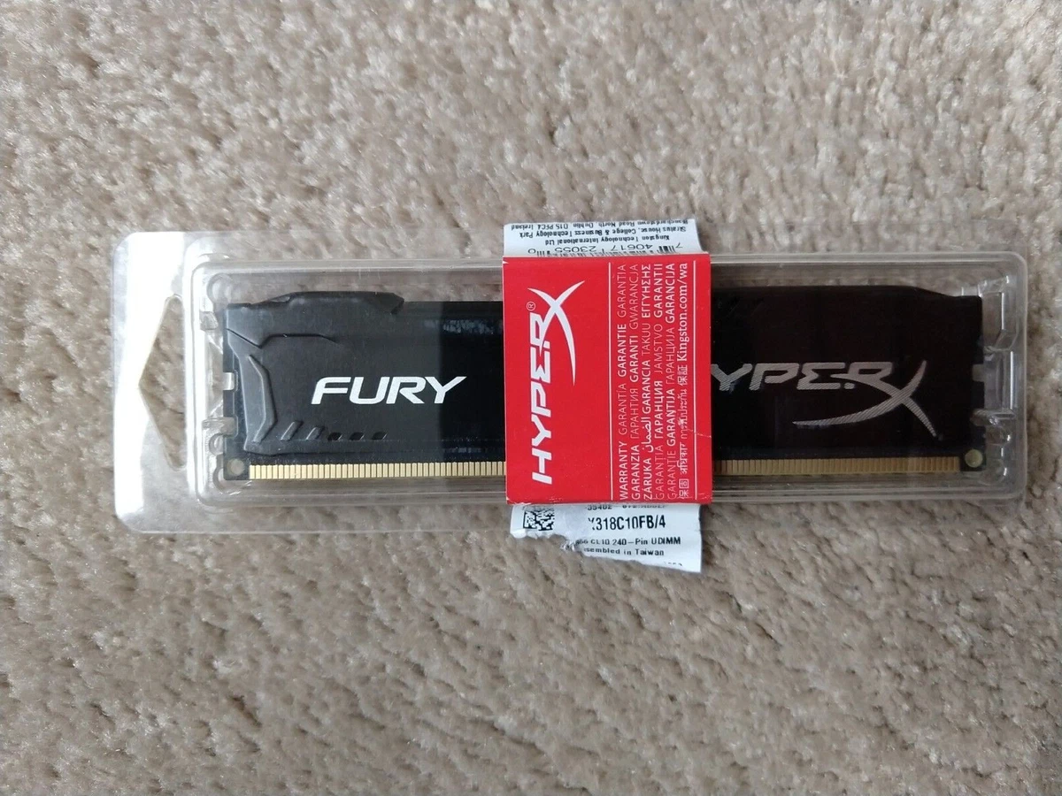 Kingston HyperX FURY 4GB 1866MHz DDR3 CL10 DIMM Black HX318C10FB
