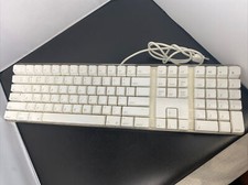 Genuine Apple Mac A1048 White Wired Full Size Keyboard English With 2 USB READ