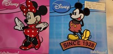 Disney Mickey Mouse Minnie Mouse Embroidered Patch Set of 2 X19LARGE