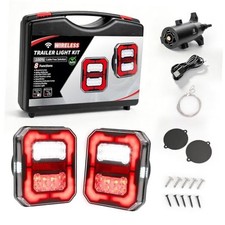 Wireless Trailer Lights Magnetic Kit,Larger Design Bluetooth LED Tow Lights