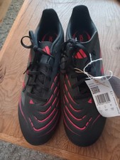 Adidas Predator Pro Astro Turf TF Football Shoes Trainers UK 11 Black Red £65