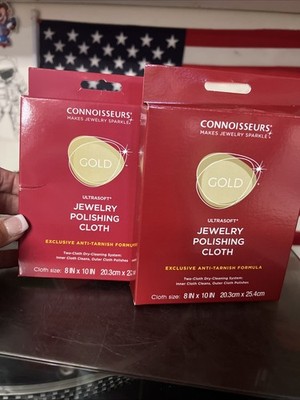 Connoisseurs Gold  Polishing Cloth Jewelry Cleaner 2 Pack