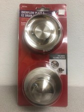 Overflow Plate  EZ Drain Cover Kit 10547 Brushed Nickel Trim Kit