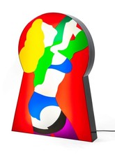 Marco Lodola-1955-"Pin Up"-Scultura luminosa, perspex e neon-Firma-Autentica