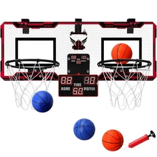 Basketball Hoop Indoor 2 Player - Double Shot Over The Door Basketball Hoop,