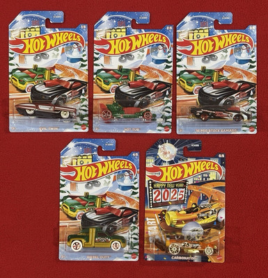 Hot Wheels Christmas 2025 Holiday Cars Full Set Of  5 - Free Shipping