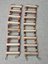 2 Pack 14  X 3  Multicolor Bird Ladder, Wooden Toy, Chewing Climbing Cage Toy