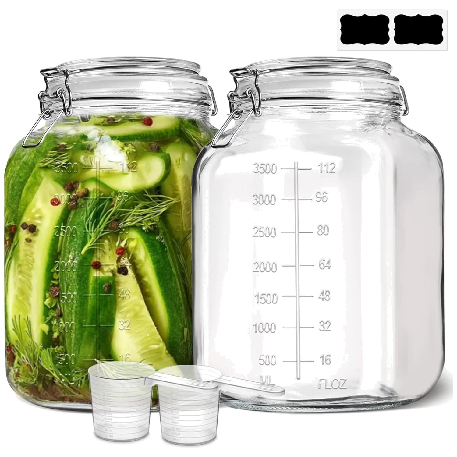 135oz Glass Jars Set - Bulk Storage Solution