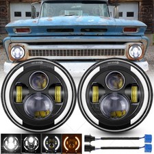 Pair 7 Round Led Headlight For Chevrolet 1961-1980 C10 Pickup 1967-1981 Camaro Pair 7 Round Led Headlight For Chevrolet 1961-1980 C10 Pickup 1967-1981 Camaro