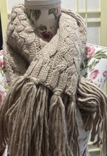 Extra Long Knitted Scarf- 2 available. 10/each