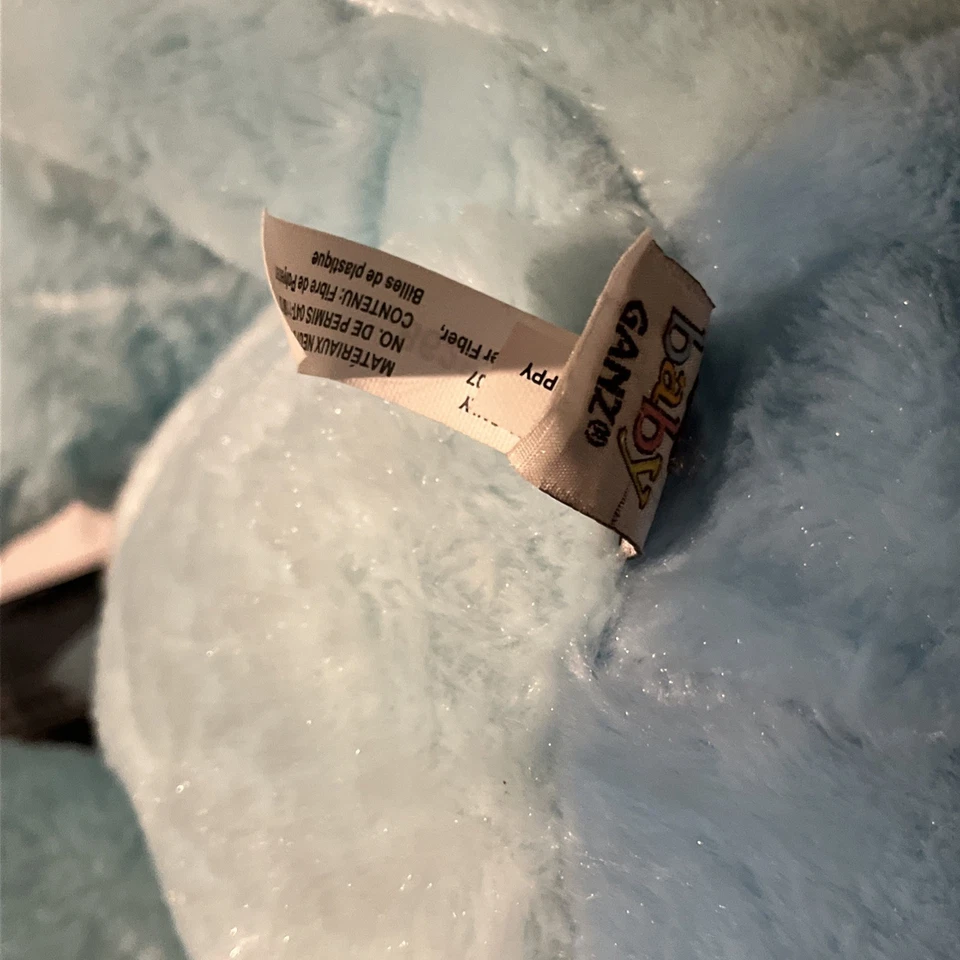 Bebé Ganz Peluche MI PRIMER CACHORRO Perro Azul Satén Cinta Arco Peluche Juguete Foto 3 de 3