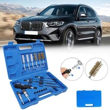 25PCS Diesel Injector Seat Cleaning Brush Tool Kit Carbon Cleaner Set UK