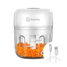 Electric Vegetable Chopper, Mini Food Processor 8.5oz(250ml) – Rechargeable, ...