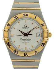 Omega 35mm Men's Constellation Two Tone Full Bar Automatic Watch! Ref: 1202.30!