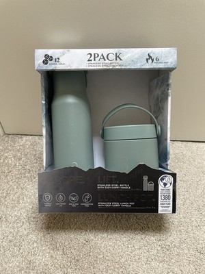 Core Kitchen 2er Pack Edelstahl Flasche 532ml & Lunch Pot 473ml Set heiß kalt