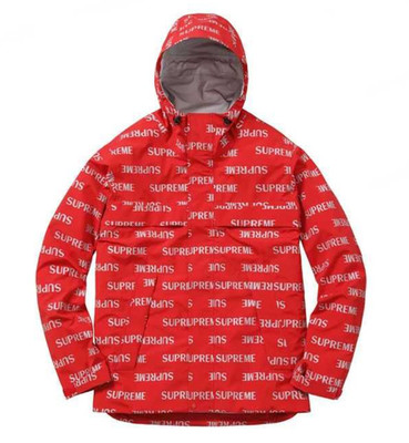 NEW 2016 Supreme 3M Repeat Logo Taped Seam Jacket Red Men's Size Small