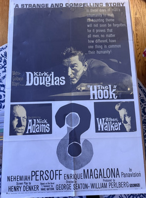 The Hook Kurt Douglas Nick Adams #63/24 original movie poster 27X41