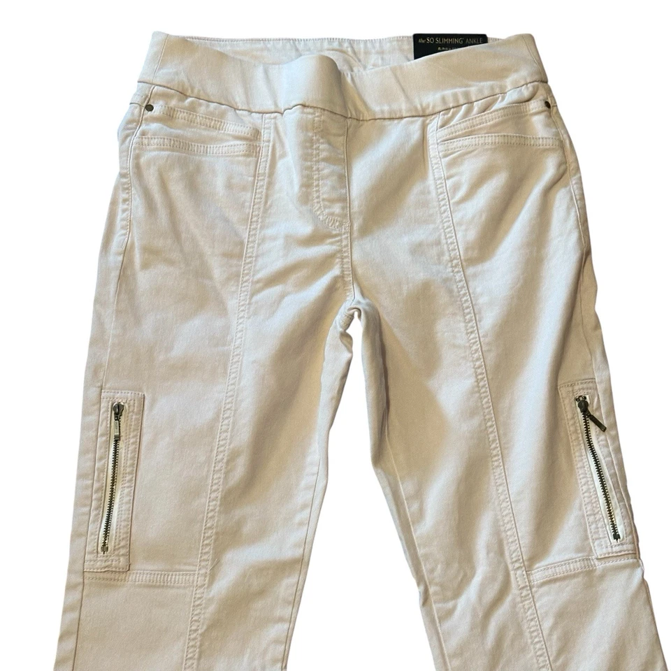 Pantalones cargo Chicos para mujer talla 0 pequeños beige tan adelgazantes elásticos bolsillo cónico Foto 3 de 4