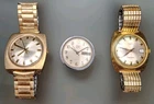 Vintage Electronic Timex Watches For Parts Or Repair 10K Rolled Gold Bracelets