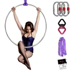 PRIOR FITNESS Professional Lyra Hoop Set, Tab-Less Aerial Ring Equipment with...