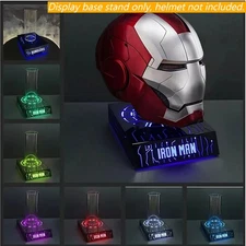 Iron Man LED Light-Up Acrylic Display Base Stand | 7-Color Light; For MK5 Helmet