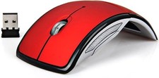Wireless Folding Mouse 2.4GHz Foldable Optical Mice with USB Receiver for Laptop