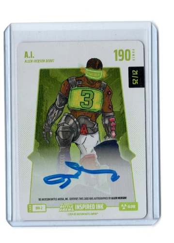 2024 Bo Jackson Battle Arena Alpha A.I. Glow Auto 21/25 Allen Iverson