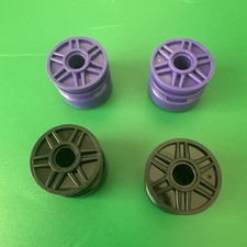 LEGO Wheel Rim Ø18 x 14 with Pin Hole (20896 / 55981) 4 Pieces Black Purple Used