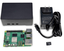 Raspberry Pi 5 Kit 1GB Ram Pro Case Black 32GB SD Card USB-C 27w AC Adapter