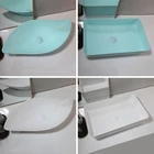 White/Blue Stone Resin Bathroom Vessel Sink Basin Bowl Leaf Sink+ Drain