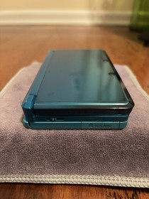 Nintendo 3DS Aqua Blue System w/ Pokemon Alpha Sapphire TESTED 64GB SD + Charger