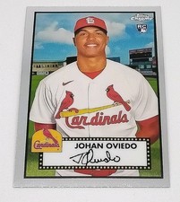 Johan Oviedo Rookie 2021 Topps Chrome Platinum Anniversary #89 - STL ⚾ Card