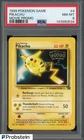 1999 Pokemon PIKACHU #4 Black Star Promo Mewtwo Strikes Back Movie Release PSA 8