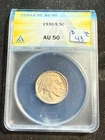 1930 S BUFFALO NICKEL ANACS AU 50 275