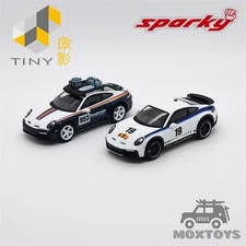 Sparky x Tiny 1:64 911 Daker& 911 Dakar #19 Two-car suit Diecast Model Car