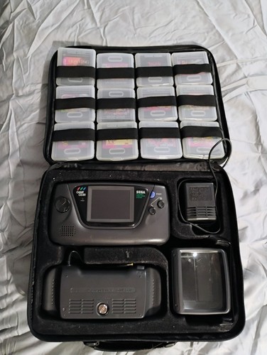 Sega Game Gear Console Lot -12 Games/Sega Carrying Case/ + 12 Manuals And More!