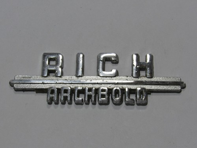 #ad VTG Rich Ford Archbold Ohio Metal Dealership Badge Emblem Tag OH Oil Trunk Gas $37.55