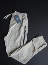 NEW BALANCE All Motion JOGGERS Mens Running Pants L.-Beige Side Logo Pkt. Size S