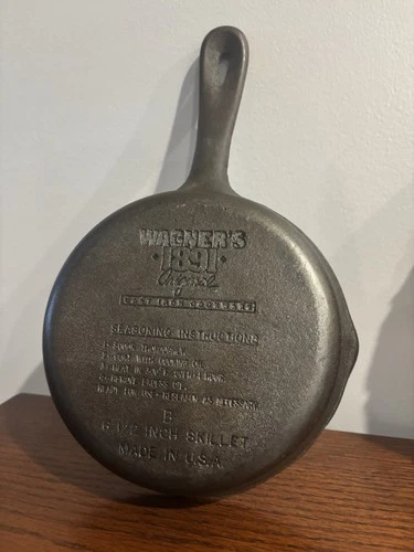 Vintage Wagner’s 1891 Original Cast Iron Skillet Pan 6 1/2 Inches B Made In USA